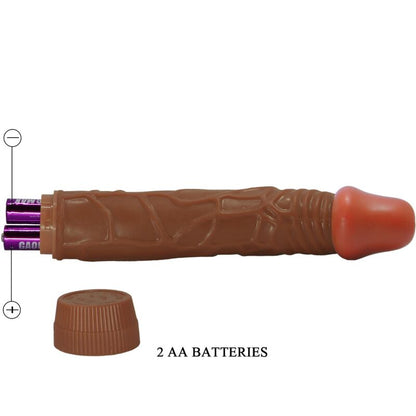 Vibratore realistico BAILE Bob, 22,5 cm, design mulatto, con dettagli realistici, ideale per il piacere personale.