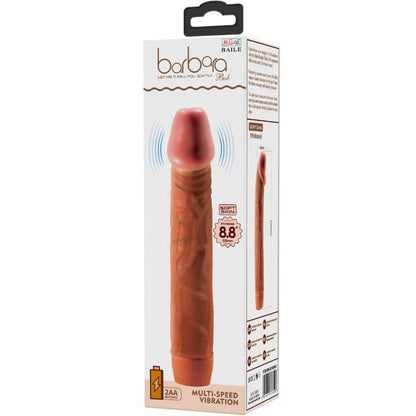 Vibratore realistico BAILE Bob, 22,5 cm, design mulatto, dettagli realistici, ideale per stimolazione e piacere.