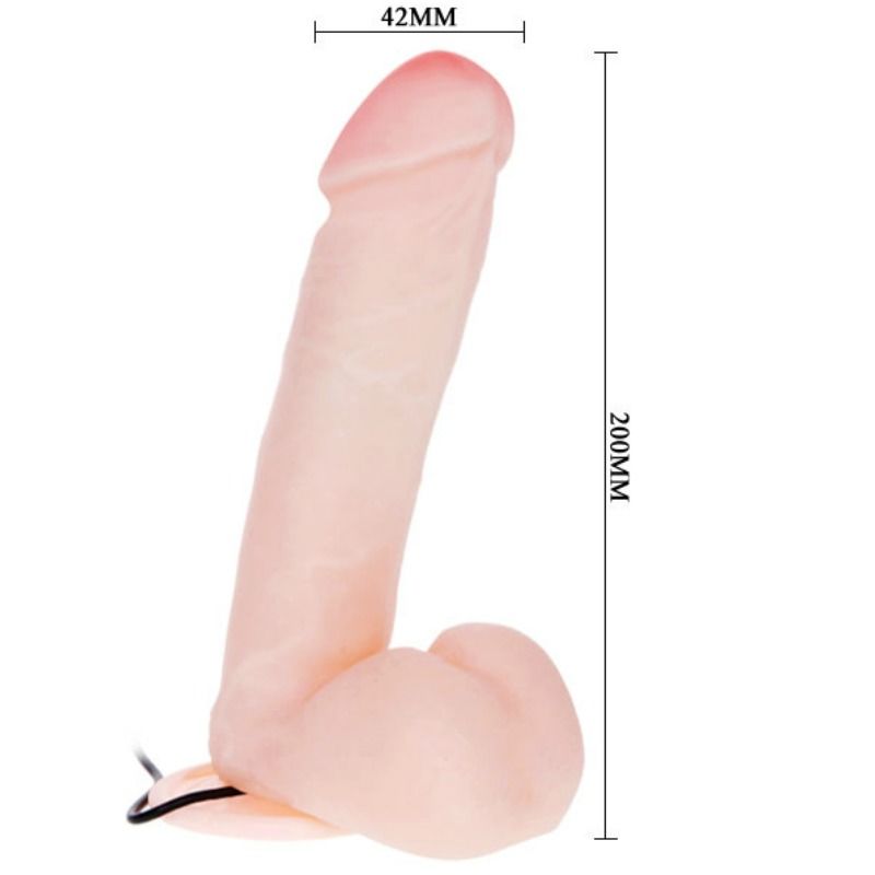 Dildo realistico Baile con vibrazione, lunghezza di 20 cm, dettagli realistici e superficie liscia, ideale per stimolazione.