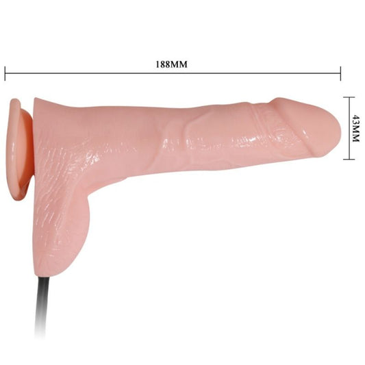 Dildo vibrante e gonfiabile realistica BAILE, lunghezza 18,8 cm, con dettagli realistici e superficie liscia.