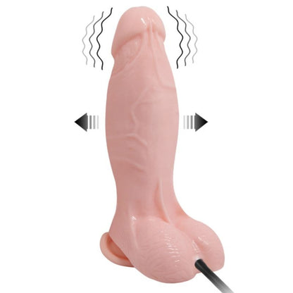 Dildo vibrante e gonfiabile BAILE realistico lungo 18,8 cm, dettagli realistici e design ergonomico per piacere.