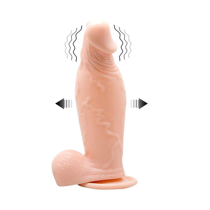 Dildo vibrante e gonfiabile BAILE, realistico, con dettagli anatomici e superficie liscia per uso personale, in immagine.