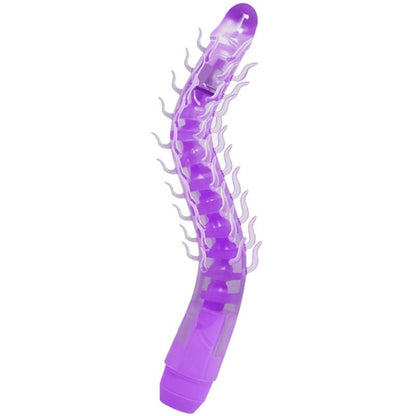 Dildo vibrante flessibile BAILE Spine Flexi Vibe lilla, 23,5 cm, con superficie liscia e design ergonomico, visibile nell'immagine.