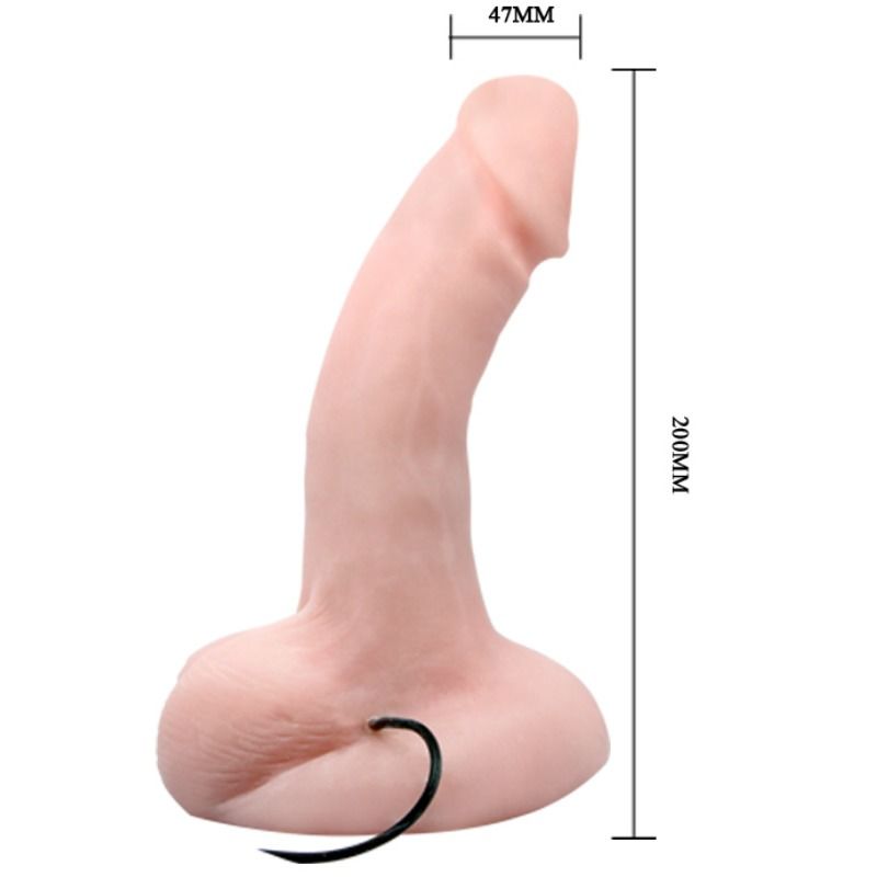 Dildo vibratore realistico BAILE Arbitranza con dettagli realistici e texture, ideale per stimolazione e piacere.