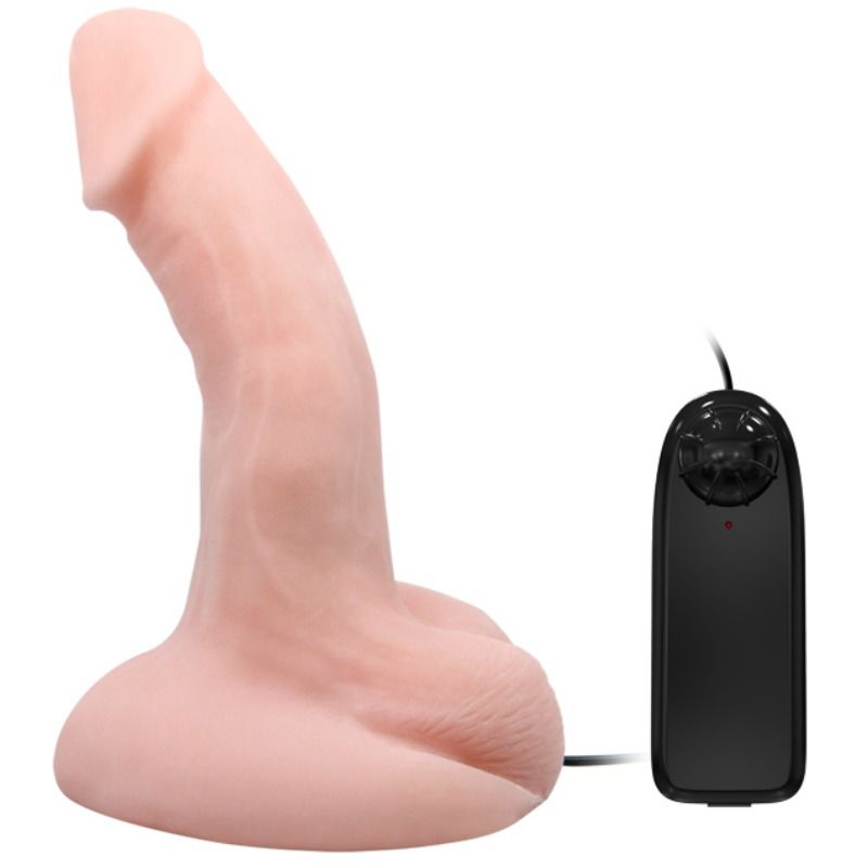 Dildo vibratore realistico BAILE, design dettagliato e texture naturale, ideale per stimolazione e piacere.