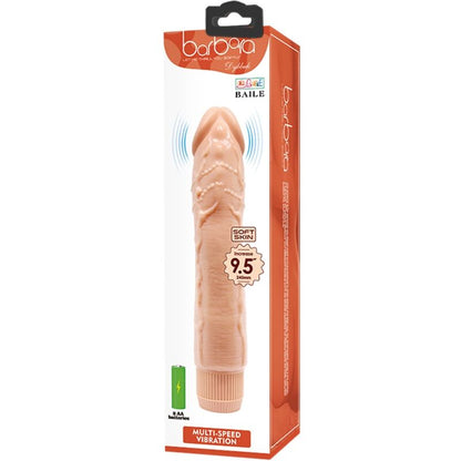 Vibratore realistico BAILE Dybbuk in colore carne, lunghezza 24 cm, con dettagli anatomici naturali per uso personale.