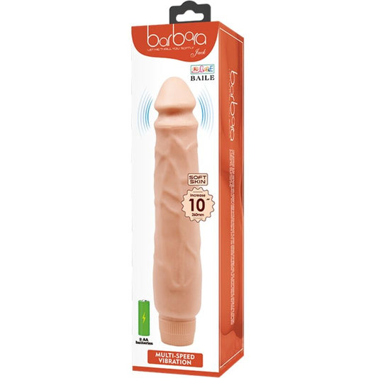 Vibratore realistico BAILE Jack, 26 cm, colore carne, con dettagli realistici e morbidi per un'esperienza autentica.