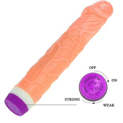 Vibratore realistico BAILE Ondes di Piacere, lunghezza 22,5 cm, con superficie dettagliata e design anatomico.