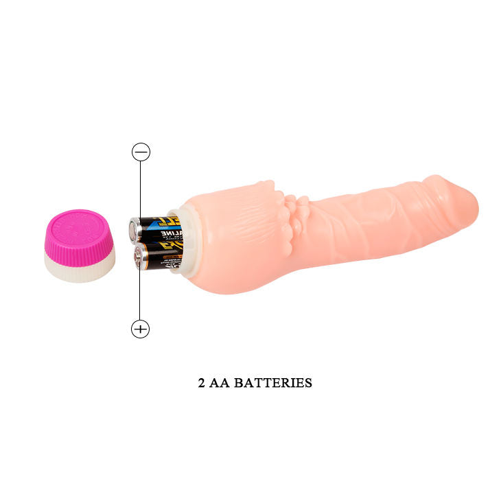 Vibratore realistico BAILE ONDE NTE DI PIACERE, 19,5 cm, con dettagli realistici e superficie vibrante per il piacere.