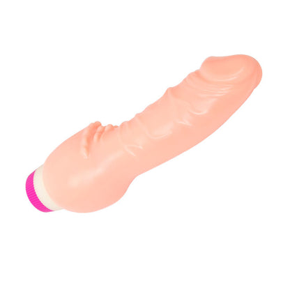Vibratore realistico BAILE Ondes Nte Di Piacere, 19,5 cm, con superficie dettagliata e design ergonomico.