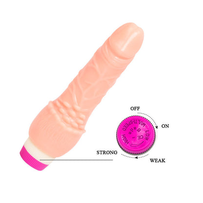 Vibratore realistico BAILE ONDE NTE DI PIACERE, 19,5 cm, con superficie dettagliata e forma ergonomica per piacere.