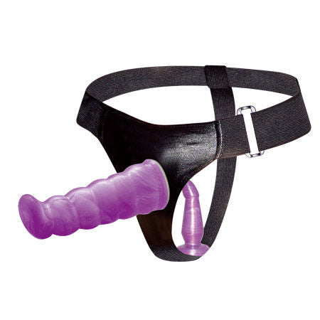Pettorina anale e vaginale femminile BAILE, colore lilla, design con punto G, lunghezza di 17 cm, immagine del prodotto.