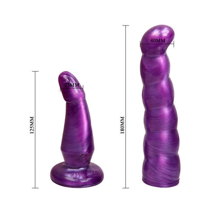 Pettorina anale e vaginale femminile BAILE lilla con punto G, lunga 17 cm, in morbido materiale, dettaglio visibile in immagine