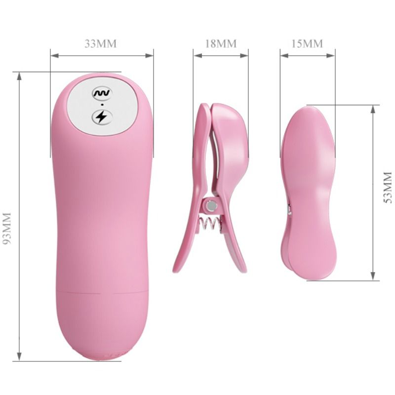 Pinzetta Baile per onde romantiche con vibrazione ed elettroshock, dettagli della pinzetta elegante e funzionale.