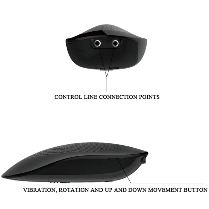 Vibratore multifunzione BAILE Thunder Up in silicone con diverse modalità di vibrazione, nero, design ergonomico.