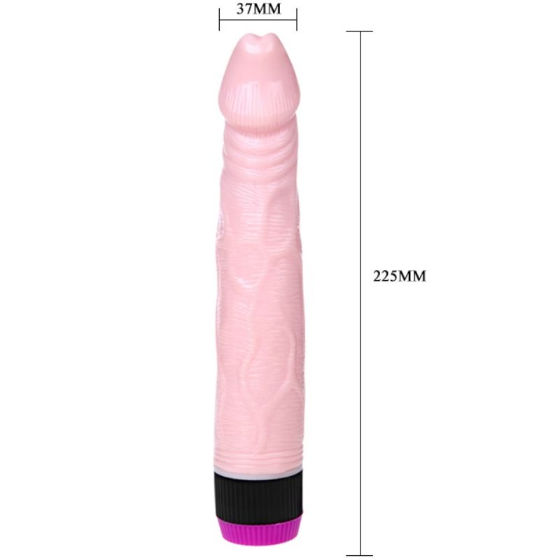 Vibratore realistico BAILE Adour Club da 22,5 cm con dettagli realistici, design elegante e superficie liscia.