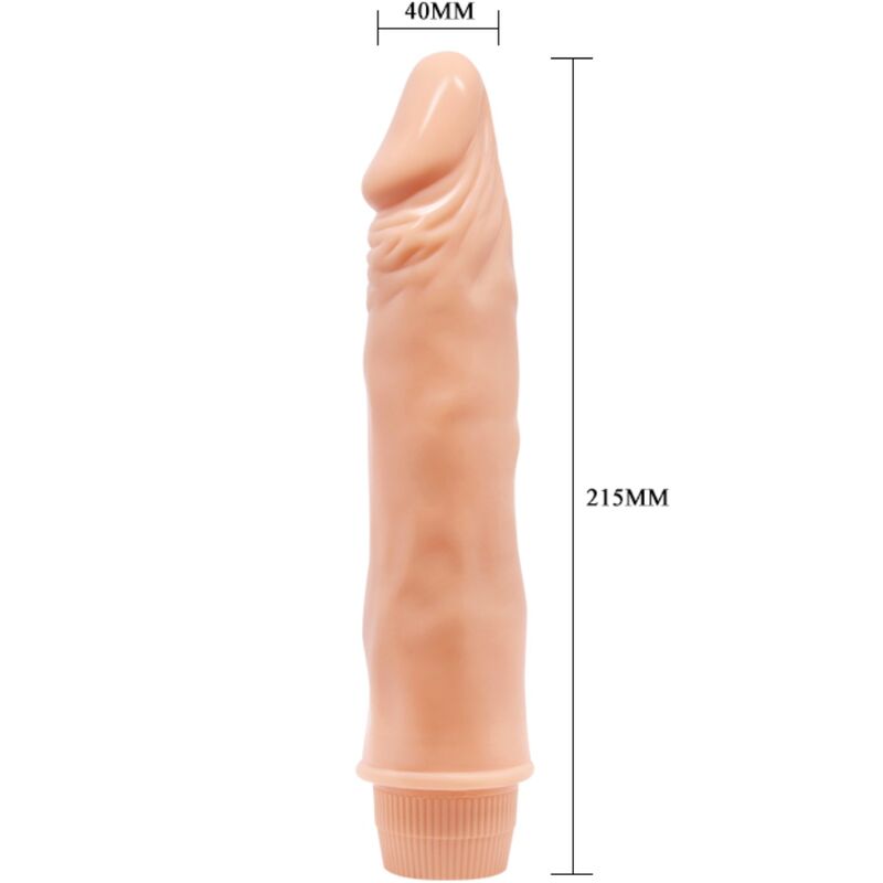 Vibratore realistico BAILE Nano da 21 cm colore carne, design dettagliato e morbido per un'esperienza realistica.