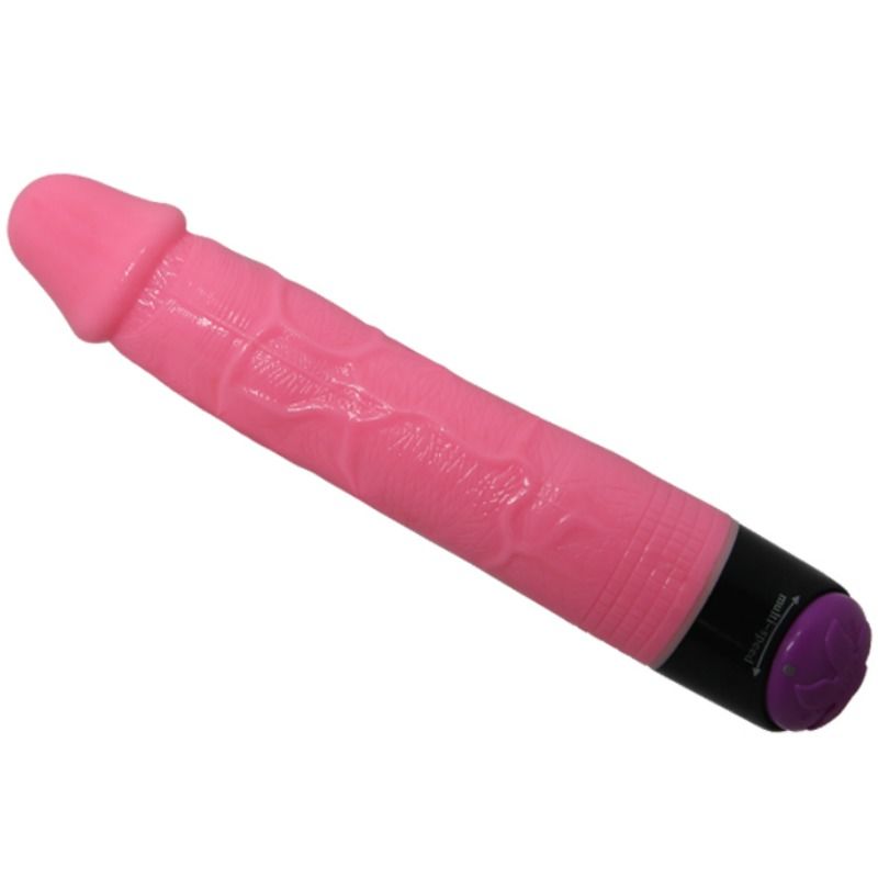 Vibratore sex realistico colorato rosa BAILE, lunghezza 23 cm, dettagli realistici e morbidi.