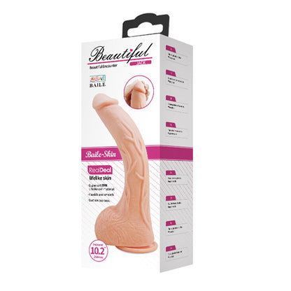 Dildo BAILE Beautiful Jack di 26 cm, modello realistico di marca BAILE DILDOS, con dettagli realistici e superficie liscia.