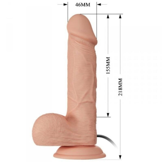 Dildo BAILE Bellissimo Incontro Bahamut con vibrazioni, lunghezza 21,8 cm, colore naturale, realizzato da BAILE DILDOS.