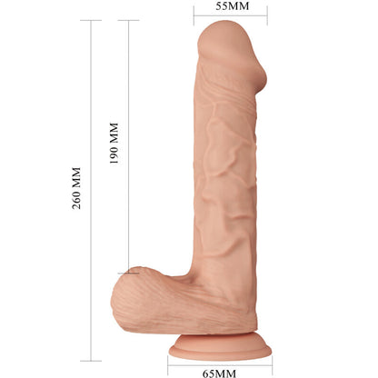 Dildo realistico flessibile BAILE Bellissimo Incontro Bergrisi, 26 cm, colore naturale, dettagli realistici e morbidi.