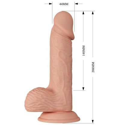 Dildo realistico flessibile BAILE Bellissimo Incontro Catoblepas, 20,6 cm, colore naturale, morbido e dettagliato.