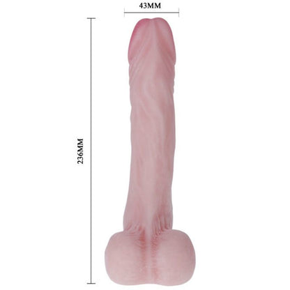 Dildo realistico naturale BAILE - prodotto per adulti, dettagli realistici e design ergonomico, immagine che mostra il dildo di cazzio.