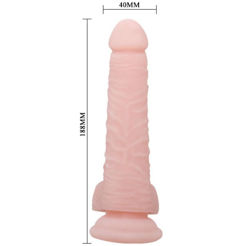 Dildo naturale super realistico BAILE, lunghezza 18,8 cm, con dettagli realistici e texture morbida, ideale per piacere personale