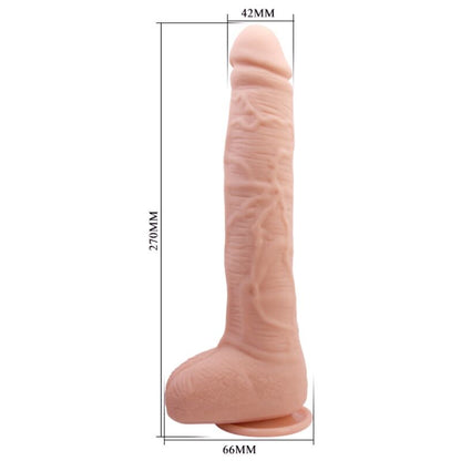 Dildo realistico flessibile BAILE DILDOS, con dettagli anatomici e superficie morbida, visibile in primo piano nell'immagine.