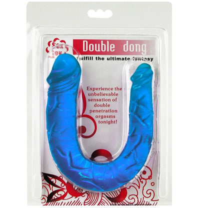 Doppio dildo blu BAILE DILDOS, design realistico, dettagli realistici e superficie liscia, ideale per stimolazione doppia.