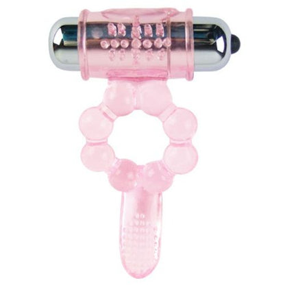 Anello in silicone rosa BAILE for Him con vibrazione e 10 ritmi di lingua, design ergonomico e resistente.