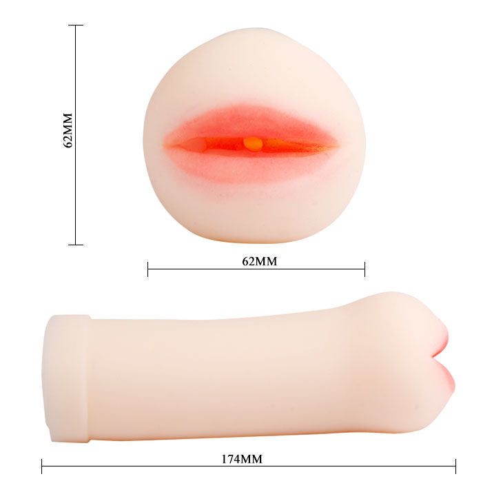 Masturbatore femminile BAILE PASSION LADY MOUTH di BAILE FOR HIM, dettagli realistici, materiale morbido e confortevole.