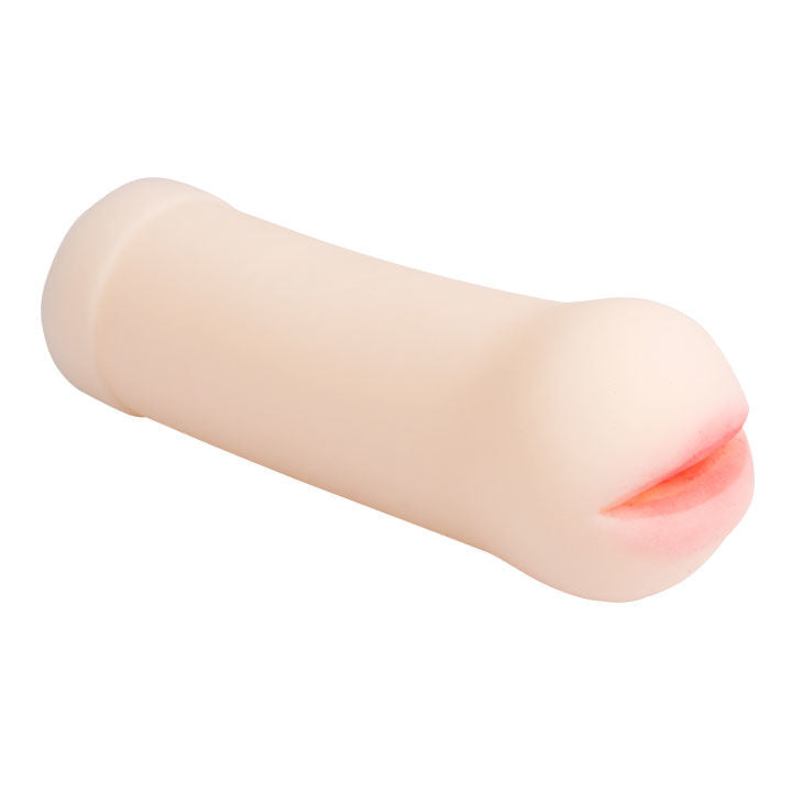 Masturbatore femminile BAILE PASSION LADY MOUTH di BAILE FOR HIM, dettaglio del dispositivo con apertura orale e superficie realistica