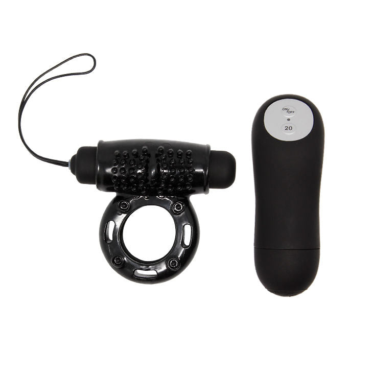 Telecomando Ring nero BAILE FOR HIM, compatibile 20V, con design elegante e compatto, visibile in primo piano.
