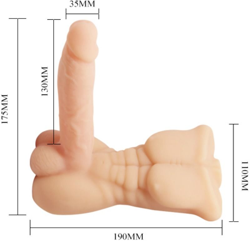 Dispositivo vibrante BAILE Tentazione Uomo Più Grande, con design ergonomico e controllo delle vibrazioni, per piacere maschile.