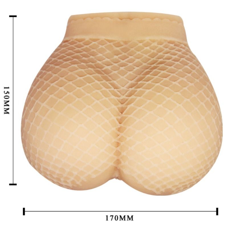 Inserto realistico di vagina e ano senza rete, prodotto BAILE FOR HIM, con dettagli realistici e texture naturale.