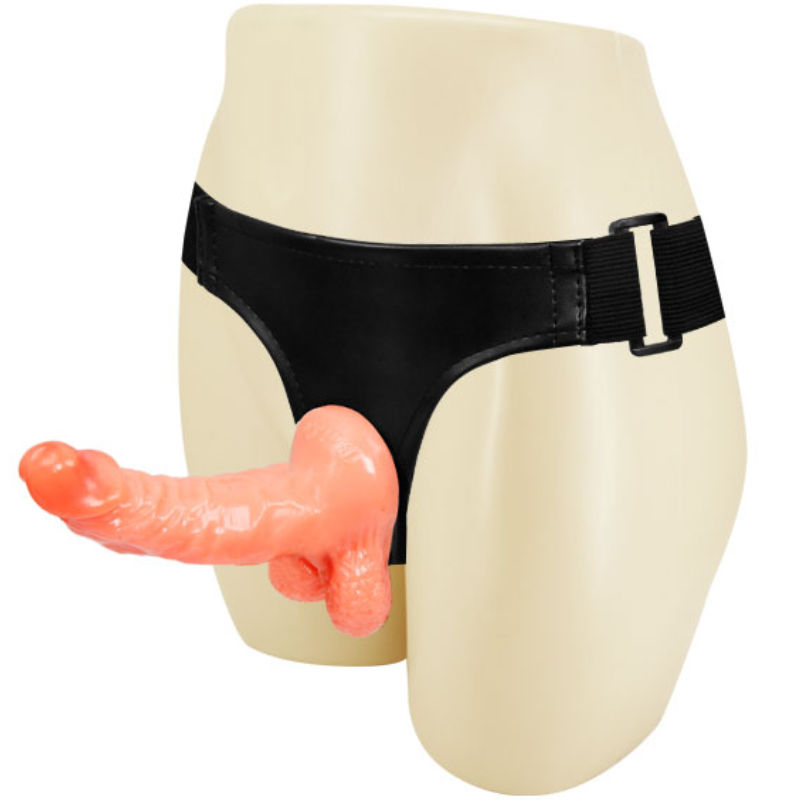 Imbragatura Baile con pene realistico e mutandine regolabili, modello Ultra Appassionate, lunga 15,5 cm, per giochi intimi.
