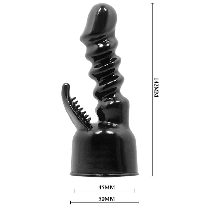 Testa potente intercambiabile BAILE POWER HEAD per stimolazione interna e del clitoride, design ergonomico e resistente