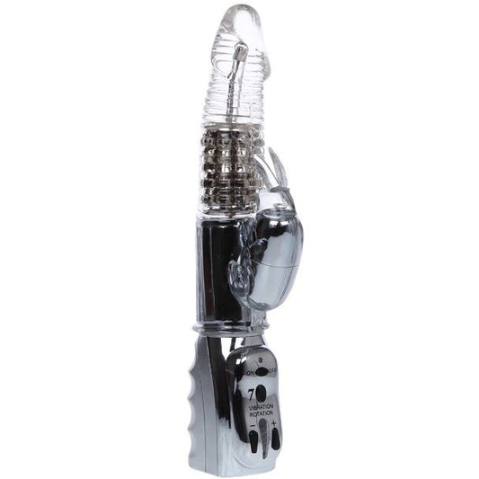 Missile trasparente rotante BAILE Amour da 26,5 cm con design elegante e dettagli chiari, ideale per giochi intimi e piacere.