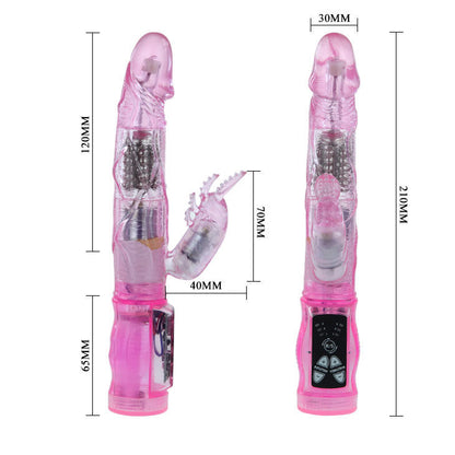 Mini coniglio amante intimo BAILE ROTATIONS di colore lilla, dettaglio del prodotto per uso intimo femminile.