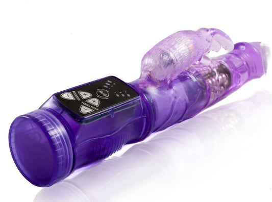 Mini rotatore Baile con coniglio Happy Angel lilla, gioco educativo colorato per bambini, prodotto da Baile Rotations.