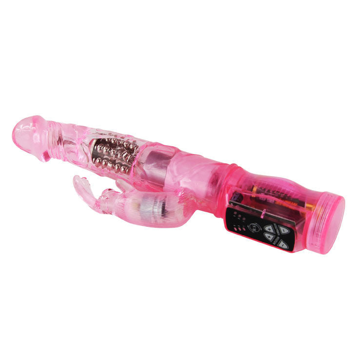 Mini rotatore coniglio rosa Baile ROTATIONS con superstimolatore, giocattolo vibrante e stimolante per adulti.
