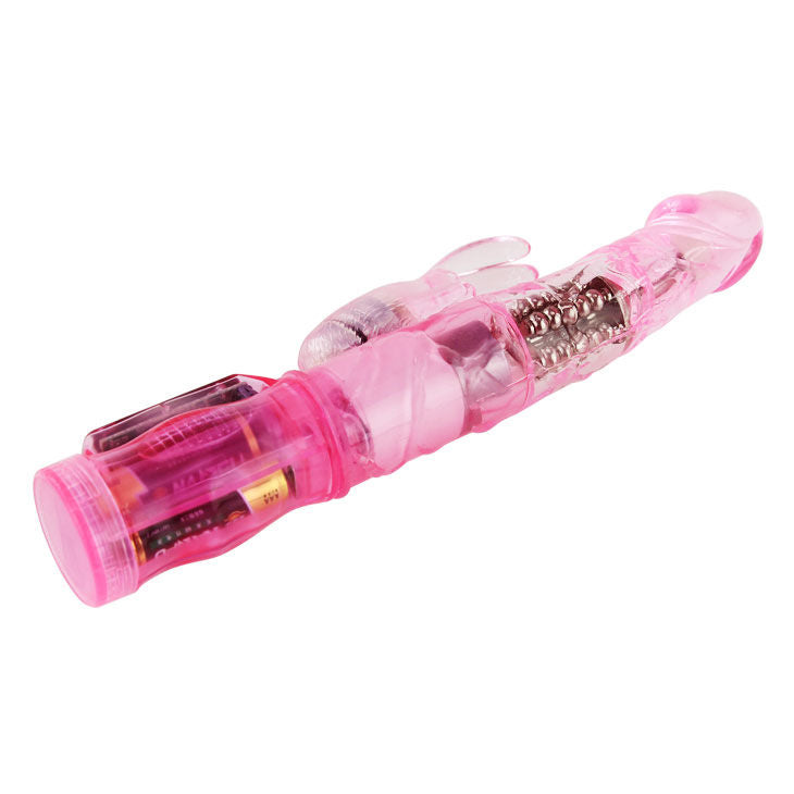 Mini rotatore Baile con coniglio rosa e superstimolatore, giocattolo erotico di Baile Rotations, stimolazione e divertimento.