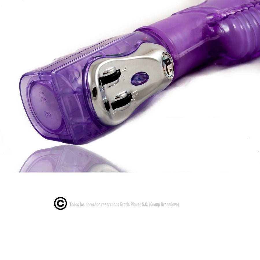 Rotatore Up & Down coniglio lilla BAILE ROTATIONS con stimolatore, dispositivo di piacere in silicone per adulti.