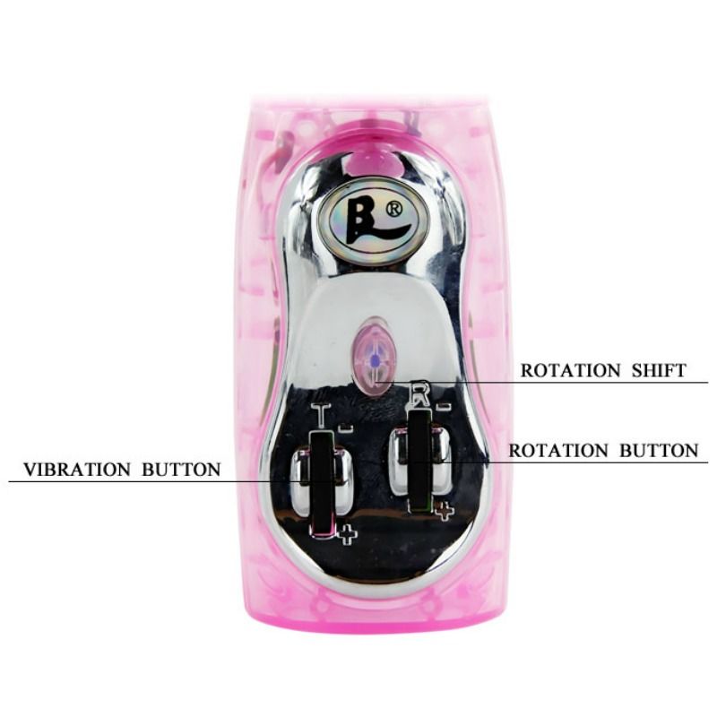 Vibratore con rotazione rabbit BAILE ROTATIONS, multi-velocità e multi-rotazione, design elegante e dettagli realistici.