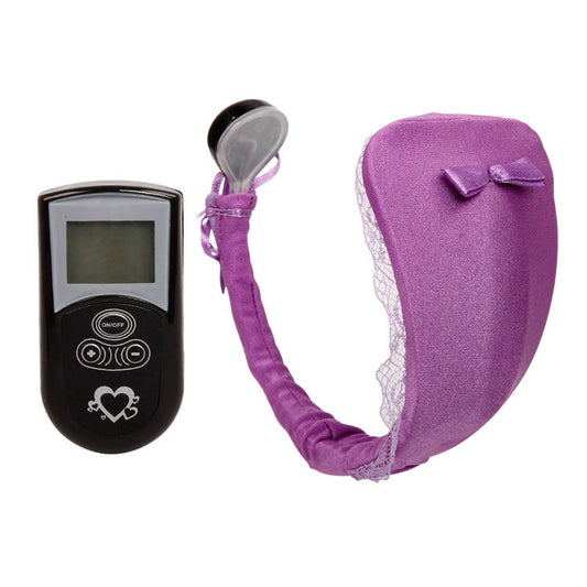 Perizoma lilla BAILE STIMULATING con vibratore e telecomando, tessuto morbido e dettagli eleganti.