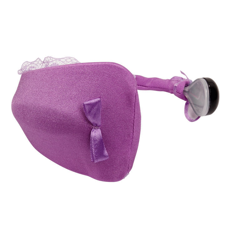 Perizoma con vibratore e telecomando BAILE Stimulating, colore lilla, tessuto morbido e dettagli eleganti.