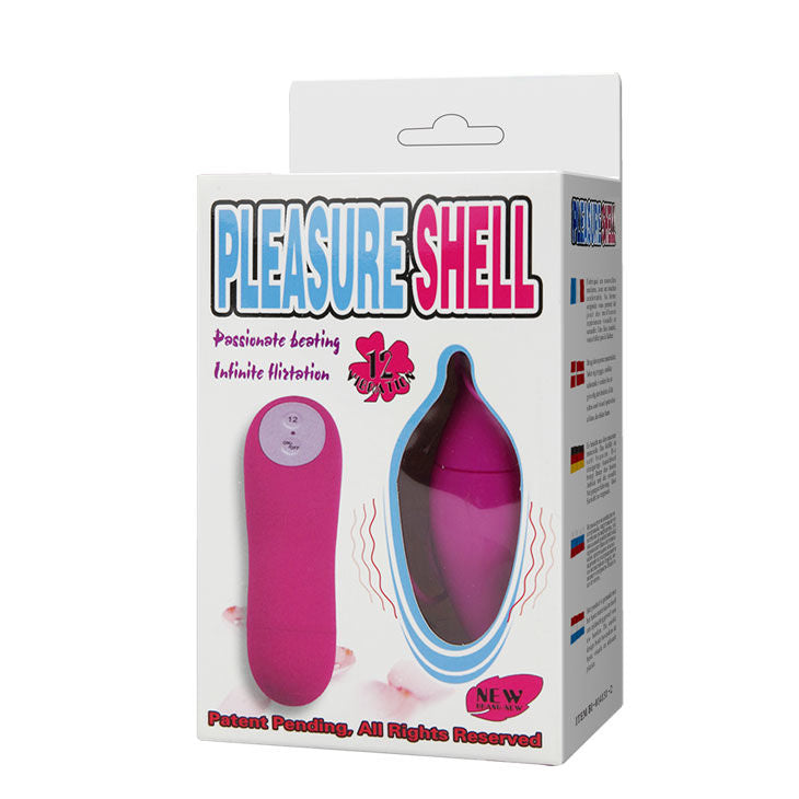 Conchiglia stimolante viola BAILE Pleasure Shell12, nuova e salva, ideale per giochi erotici e piacere personale.