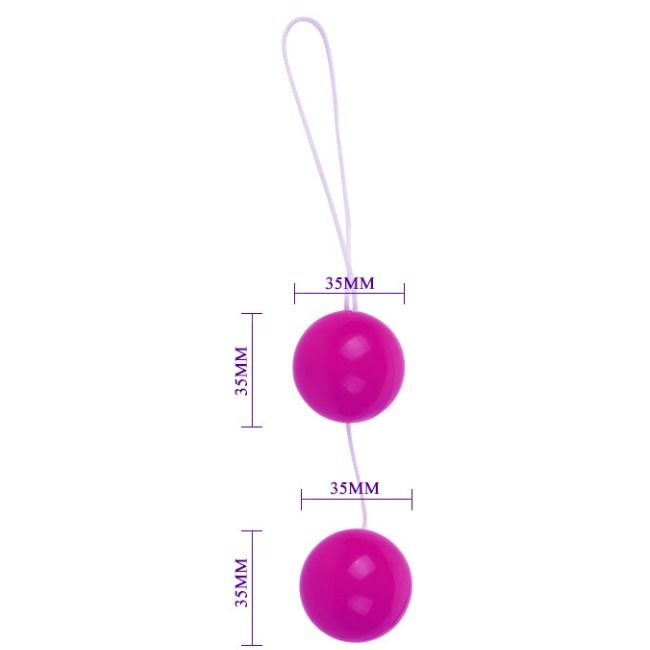 Sfere gemelle cinesi unisex di colore lilla della linea Baile Stimulating, utilizzate per esercizi di equilibrio e stimolazione.