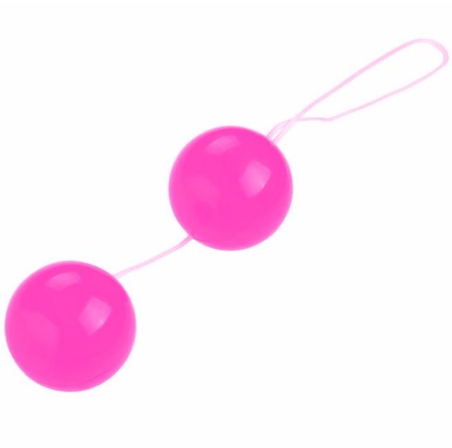 Sfere gemelle cinesi rosa unisex BAILE Stimulating, oggetto in silicone per esercizi di Kegel e stimolazione, visibile in immagine.
